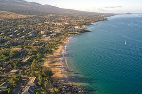 An Aerial View Of The Town Of Kihei An aerial view of the town of Kihei on the island of Maui.; Shutterstock ID 2009194406; a: -; b: -; c: -; d: -