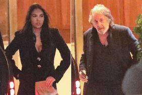 New parents Al Pacino and Noor Alfallah exit the Sunset Tower Hotel in West Hollywood. The couple recently welcomed their first child together, a son named Roman Pacino.