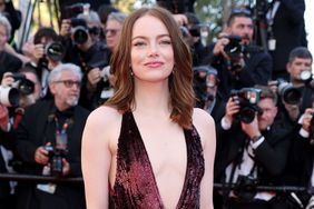 Emma Stone attends the "Kinds Of Kindness" Red Carpet at the 77th annual Cannes Film Festival at Palais des Festivals on May 17, 2024 in Cannes, France