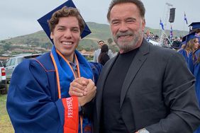 Joseph Baena and Arnold Schwarzenegger