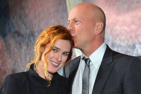 Rumer Willis and actor Bruce Willis attends the dedication and unveiling of a new soundstage mural celebrating 25 years of "Die Hard"