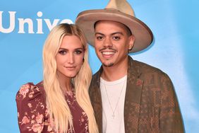 Ashlee Simpson-Ross and musician Evan Ross attend NBCUniversal's Summer Press Day 2018 at The Universal Studios Backlot on May 2, 2018 in Universal City, California