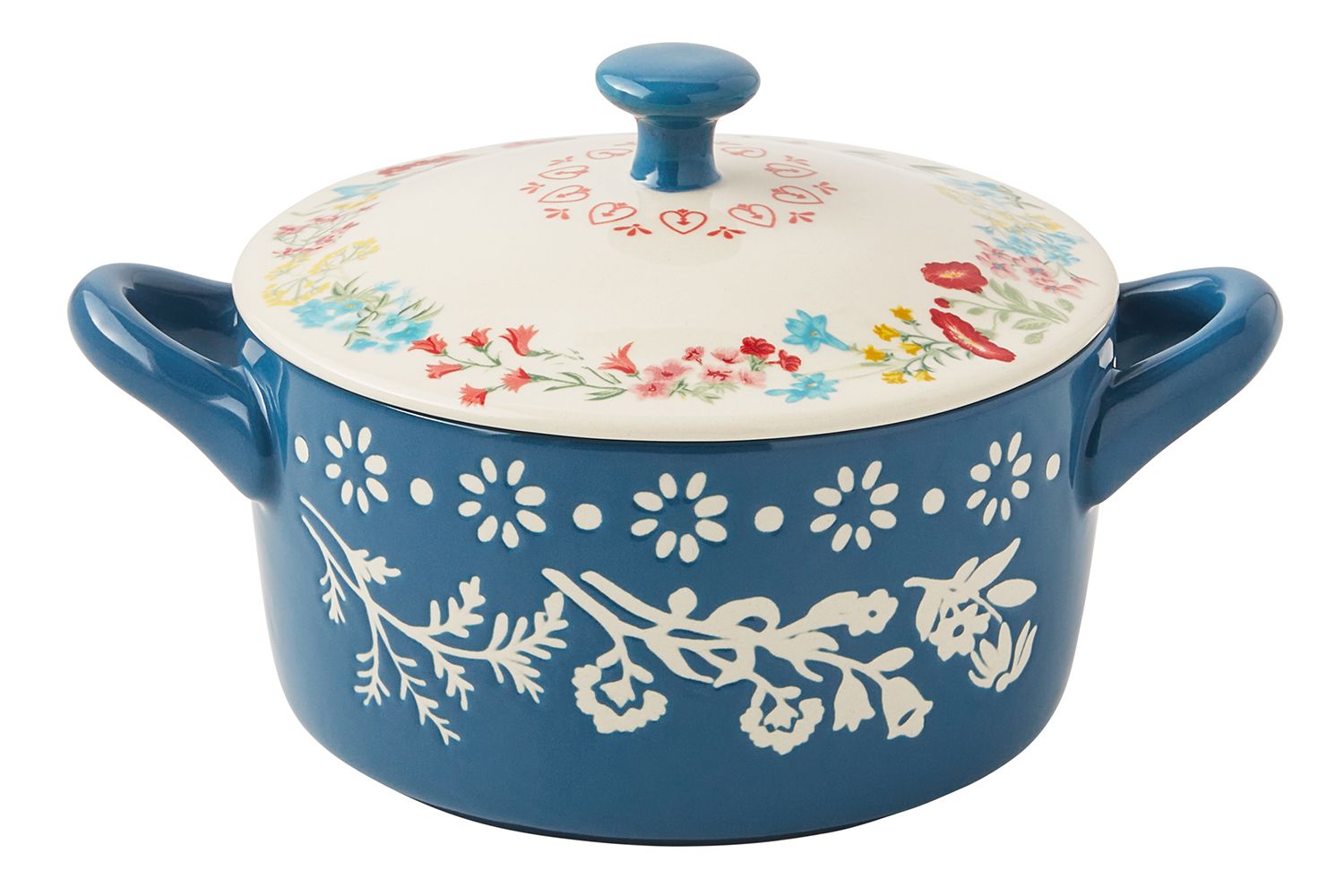 The Pioneer Woman Fancy Flourish Round Ceramic Mini Casserole Dish
