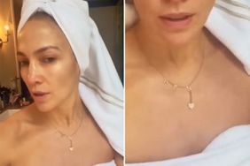 Jennifer Lopez Wears Only ‘Ben’ Necklace and Towel as She's Makeup Free in New Skincare Video