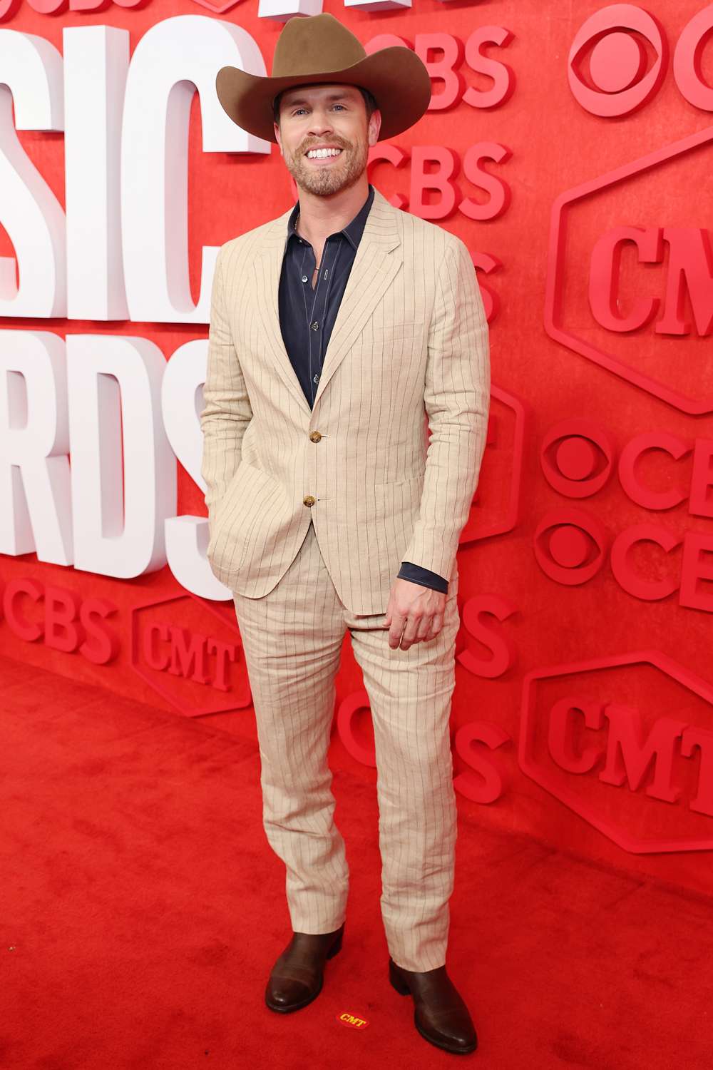 Dustin Lynch attends the 2024 CMT Music Awards at Moody Center on April 07, 2024 in Austin, Texas.