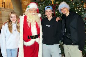 Beckham kids with Santa