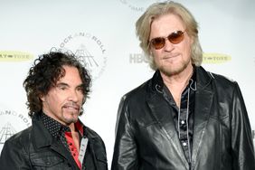 Inductees John Oates (L) and Daryl Hall of Hall and Oates attend the 29th Annual Rock And Roll Hall Of Fame Induction Ceremony at Barclays Center of Brooklyn on April 10, 2014 in New York City.