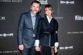 Ethan Hawke (left) and Maya Hawke attend a screening of 'Wildcat'