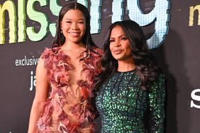 US actresses Nia Long (R) and Storm Reid (L) attend the Los Angeles premiere of "Missing" at the Alamo Drafthouse in Los Angeles, January 12, 2023.
