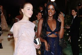 Phoebe Dynevor and Simone Ashley attend The 2024 Met Gala Celebrating Sleeping Beauties: Reawakening Fashion at The Metropolitan Museum of Art on May 06, 2024 in New York City. 