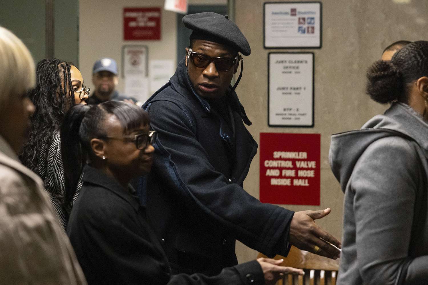 Actor Jonathan Majors arrives at court for a trial on his domestic violence case, Monday, Dec. 4, 2023, in New York