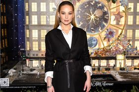 Jennifer Lawrence attends Dior's Carousel of Dreams at Saks Holiday Window & Light Show Unveiling