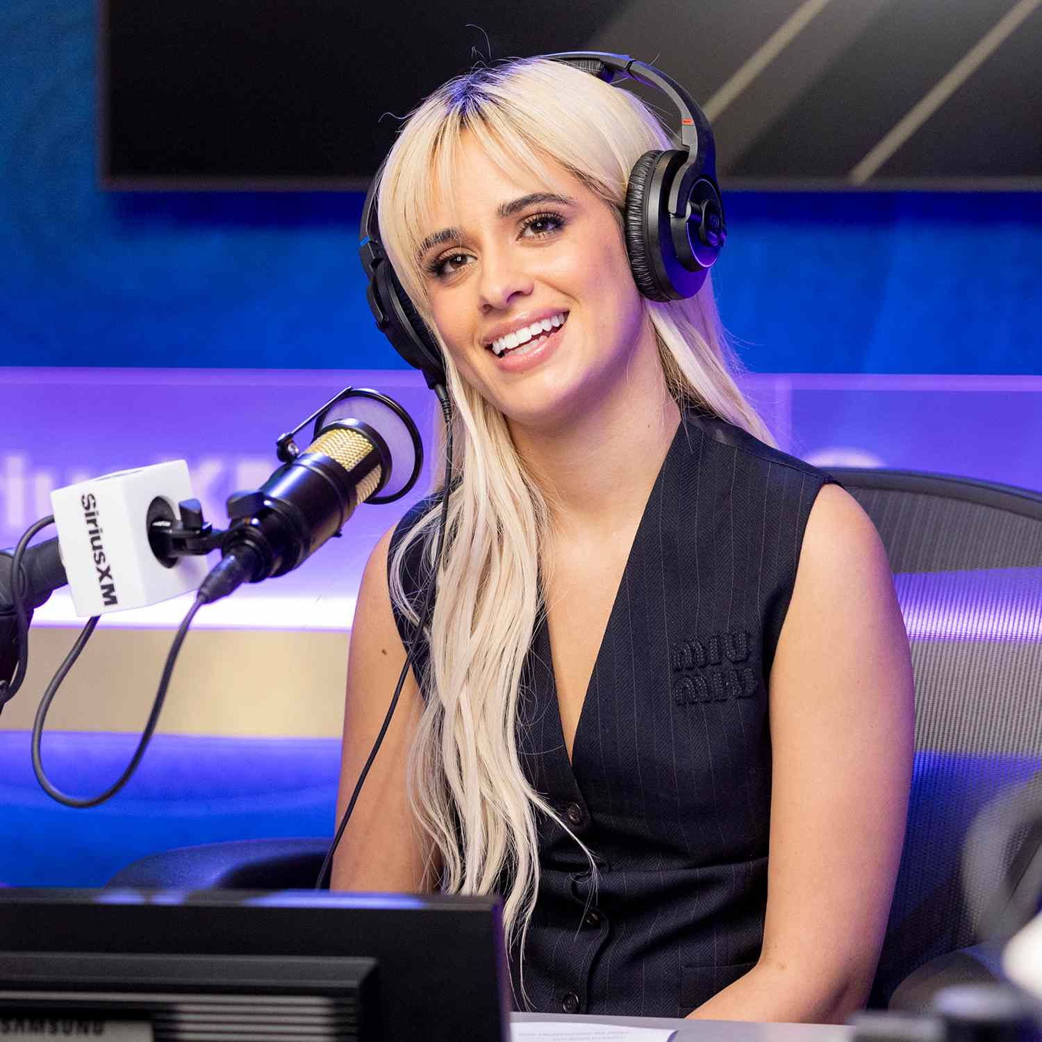 Camila Cabello visits the SiriusXM Studios on March 28, 2024 in Los Angeles, California.