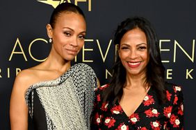 Zoe Saldana and Cisely Saldana attend the 49th AFI Life Achievement Award: A Tribute To Nicole Kidman at Dolby Theatre on April 27, 2024