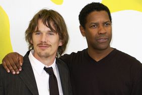 Ethan Hawke & Denzel Washington during Venice 2001 - Training Day Photo Call at Casion Palace in Venice Lido, Italy. 