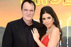 Quentin Tarantino and Daniella Pick attend the "Once Upon a Time... in Hollywood" UK Premiere at the Odeon Luxe Leicester Square on July 30, 2019 in London, England