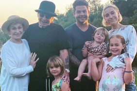 Sharon Osbourne, Ozzy Osbourne, Jack Osbourne, Aree Gearhart and Jack's daughters, Pearl, Andy, and Minnie