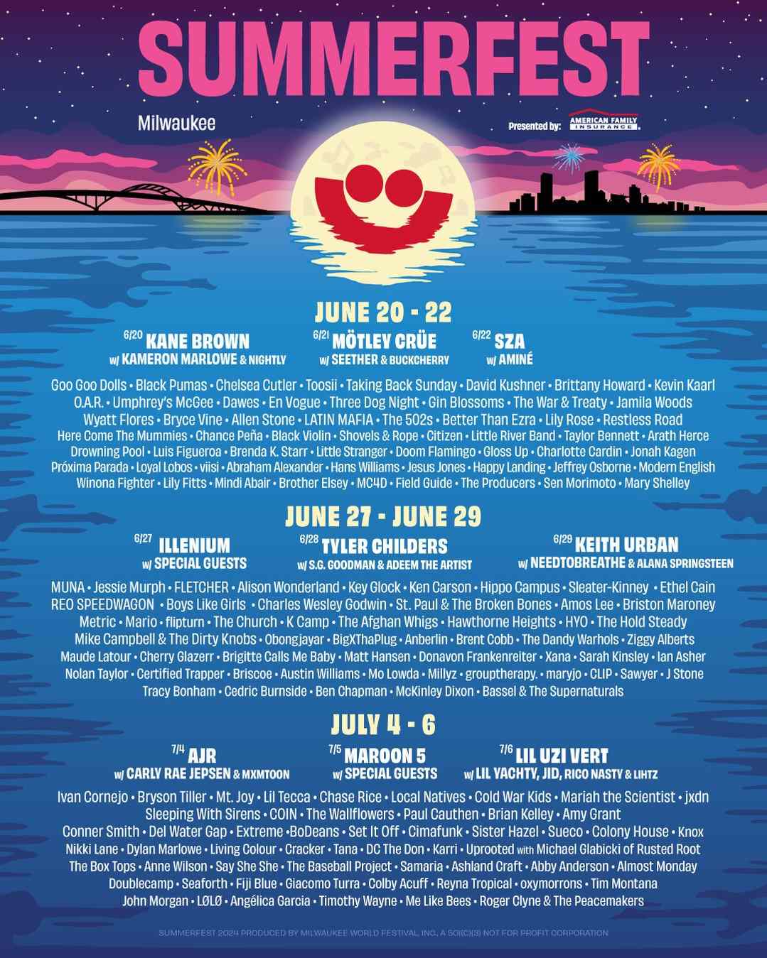 Summerfest Music Festival Lineup 2024