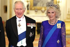 King Charles III and Camilla, Queen Consort during the State Banquet at Buckingham Palace on November 22, 2022 in London, England. This is the first state visit hosted by the UK with King Charles III as monarch, and the first state visit here by a South African leader since 2010.