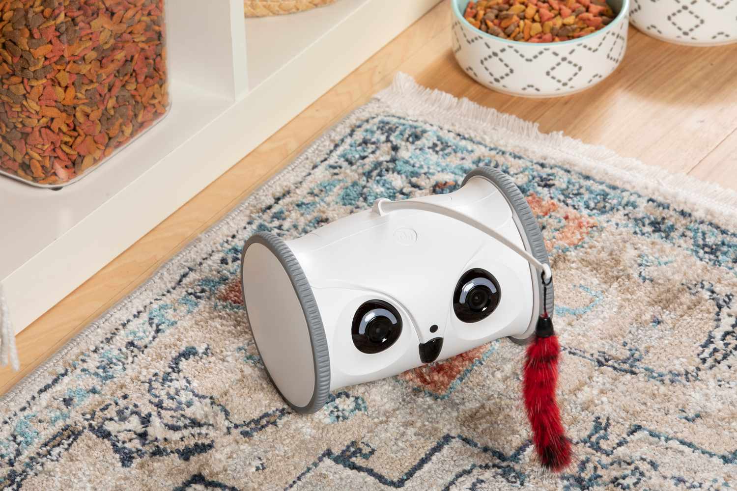 Skymee Owl Robot displayed on a carpet