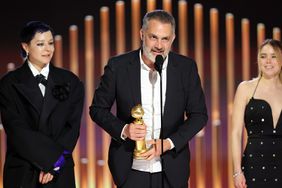 Emma D’Arcy, Miguel Sapochnik, and Milly Alcock accept the Best Television Series – Drama award for "House of the Dragon" onstage at the 80th Annual Golden Globe Awards held at the Beverly Hilton Hotel on January 10, 2023 in Beverly Hills, California.