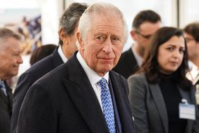 King Charles III visits Syria's House, a temporary Syrian community tent, in Trafalgar Square
