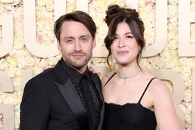 Kieran Culkin and Jazz Charton attend the 81st Annual Golden Globe Awards at The Beverly Hilton on January 07, 2024 in Beverly Hills, California. 