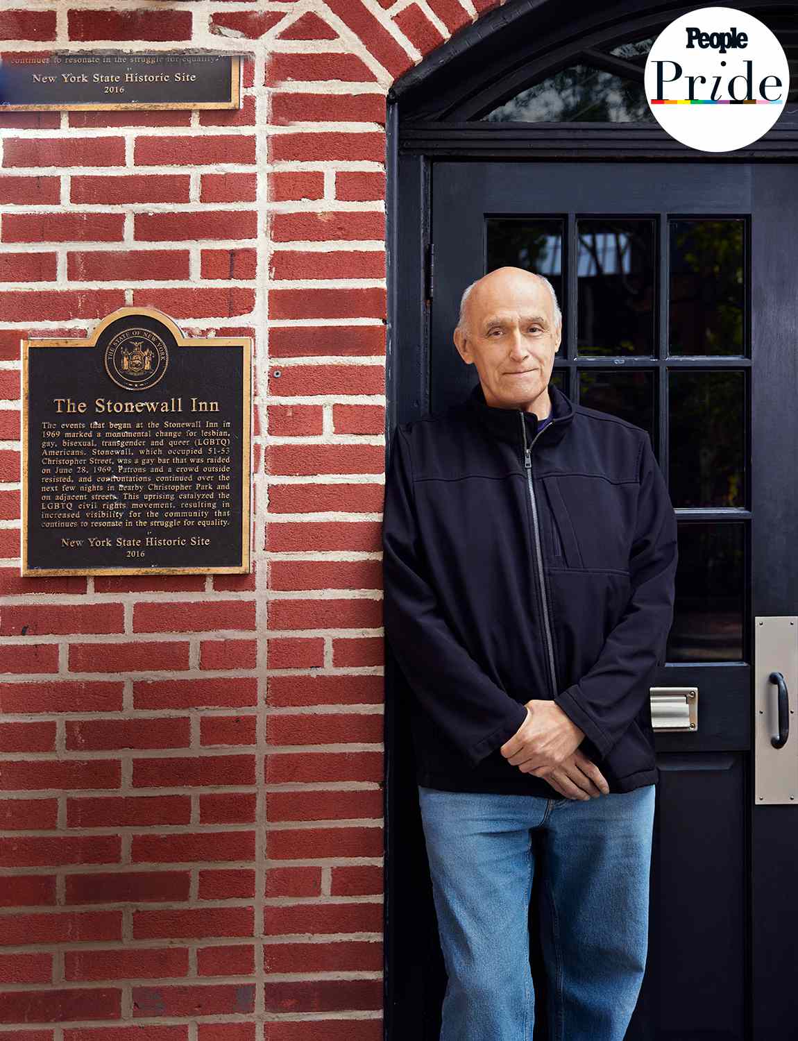 Joe Negrelli photographed outside The Stonewall Inn on May 24, 2023 in New York, New York.