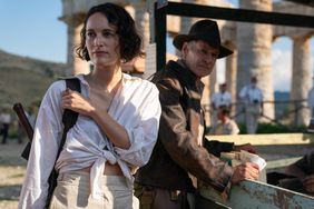 (L-R): Helena (Phoebe Waller-Bridge) and Indiana Jones (Harrison Ford) in Lucasfilm's Indiana Jones and the Dial of Destiny.