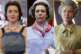 season 2 Claire Foy as the Queen, Vanessa Kirby as Margaret and Max Smith as Prince PhillipThe Crown (L to R) Elizabeth, Jackie Jackie and Queen Elizabeth II meet; The Crown; The Crown Season 5 Imelda Staunton as Queen Elizabeth Credit: Netflix
