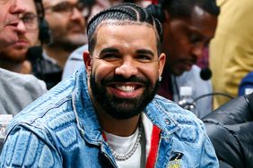 Drake sits court side during the Boston Celtics game against the Toronto Raptors during the In-Season Tournament game on November 17, 2023