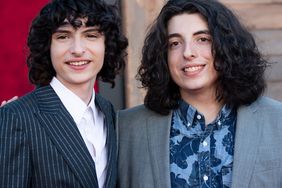 Finn Wolfhard and Nick Wolfhard attend the premiere of "It Chapter Two" on August 26, 2019 in Westwood, California. 