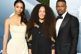 Corinne Foxx, Annalise Bishop and Jamie Foxx arrives at the 26th Annual Screen Actors Guild Awards at The Shrine Auditorium on January 19, 2020 in Los Angeles, California