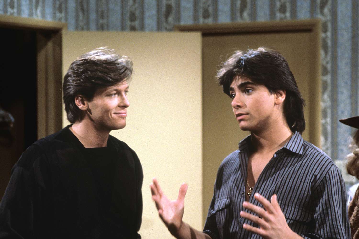 Jack Wagner and John Stamos in "General Hospital."