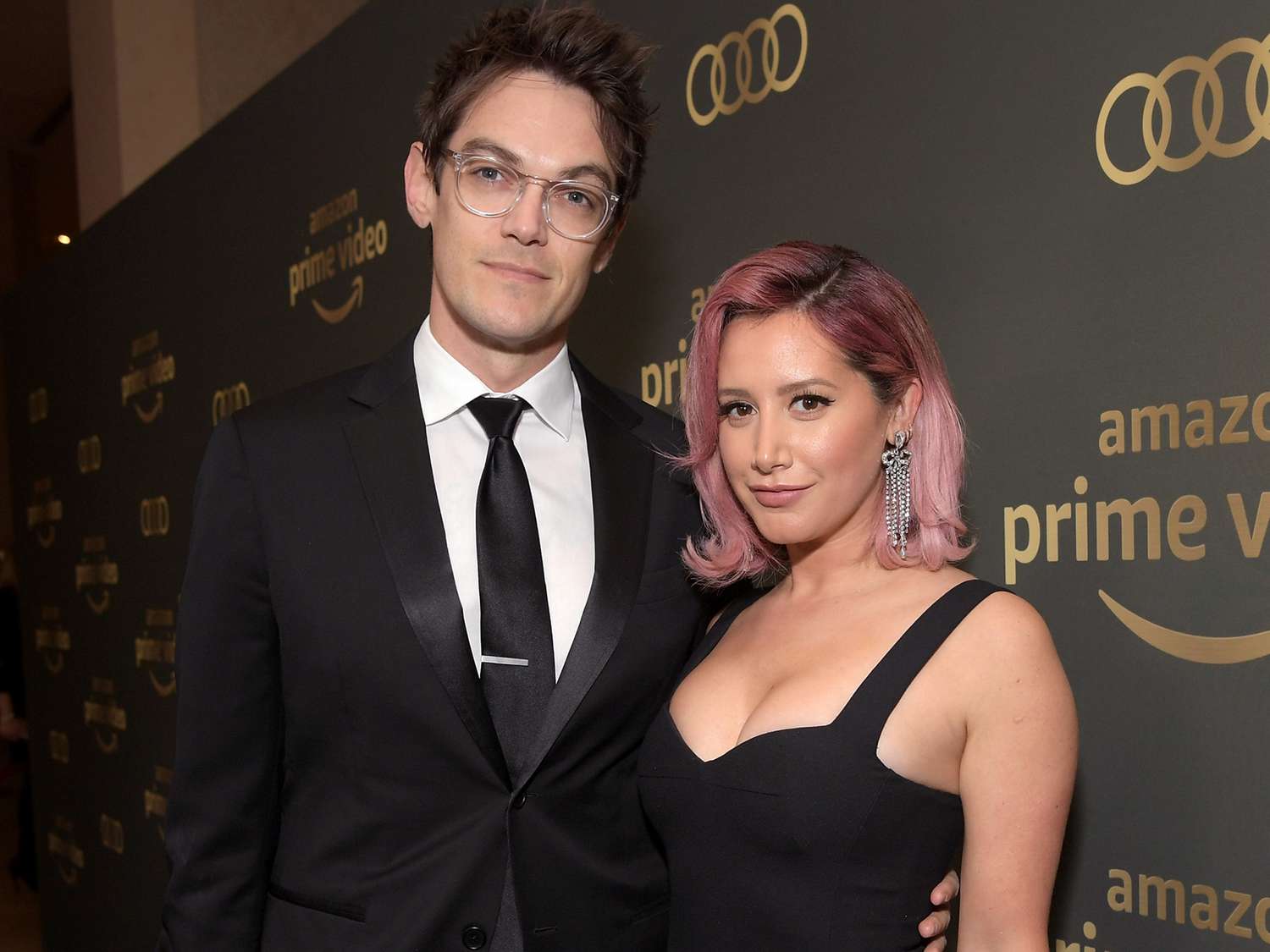 Christopher French and Ashley Tisdale attend the Amazon Prime Video's Golden Globe Awards After Party on January 6, 2019 in Beverly Hills, California. 