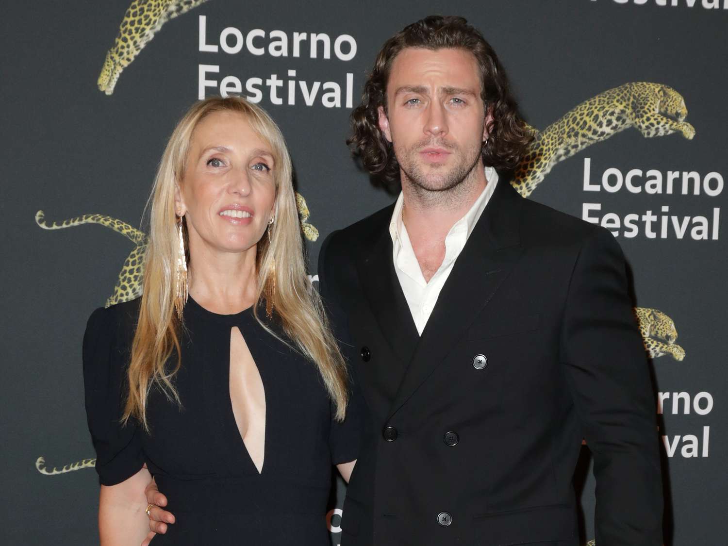 Sam Taylor-Johnson and Aaron Taylor-Johnson attend the 75th Locarno Film Festival red carpet on August 03, 2022 in Locarno, Switzerland