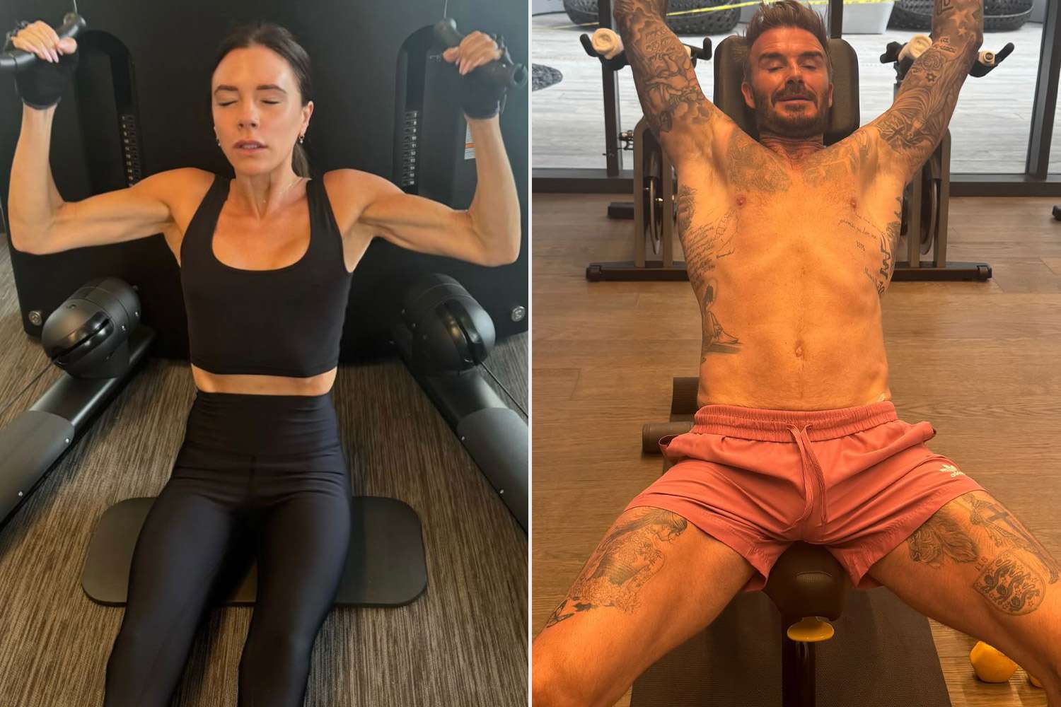 Victoria Beckham Post Shirtless Thirst Trap of Husband David - and Shares Her Own Flex