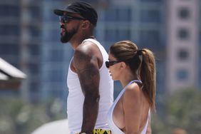 Larsa Pippen and Marcus Jordan seen cozying up and holding hands on Miami Beach as the on/off couple continue working on their relationship