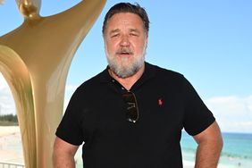 Australian actor and AACTA President, Russell Crowe poses for photos during a media call on the Gold Coast on January 28, 2023 in Burleigh Heads, Australia. It has been announced that the AACTA, Australian Academy of Cinema and Television Arts, awards will be held on the Gold Coast for the next three years.