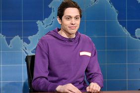 SATURDAY NIGHT LIVE -- Episode 1731 -- Pictured: Pete Davidson, Colin Jost during "Weekend Update" in Studio 8H on Saturday, November 18, 2017 -- (Photo by: Will Heath/NBC)