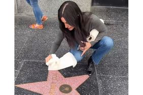 Courteney Cox Cleans Her Walk of Fame Star — and Then Helps Out a Few of Her Famous Friends