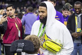 Odell Beckham Jr. after College Football Playoff National Championship game action between the Clemson Tigers and the LSU Tigers at Mercedes-Benz Superdome in New Orleans, Louisiana. LSU defeated Clemson 42-25 NCAA Football CFP National Championship Clemson vs LSU, USA - 13 Jan 2020