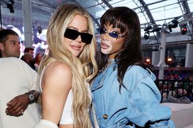 Khloe Kardashian and Winnie Harlow attend Michael Rubins 2024 Fanatics Super Bowl Party at the Marquee Nightclub at The Cosmopolitan of Las Vegas 