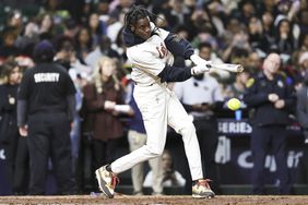 Travis Scott is seen during the 2023 Cactus Jack Foundation HBCU Celebrity Softball Classic at Minute Maid Park on February 16, 2023 in Houston, Texas.