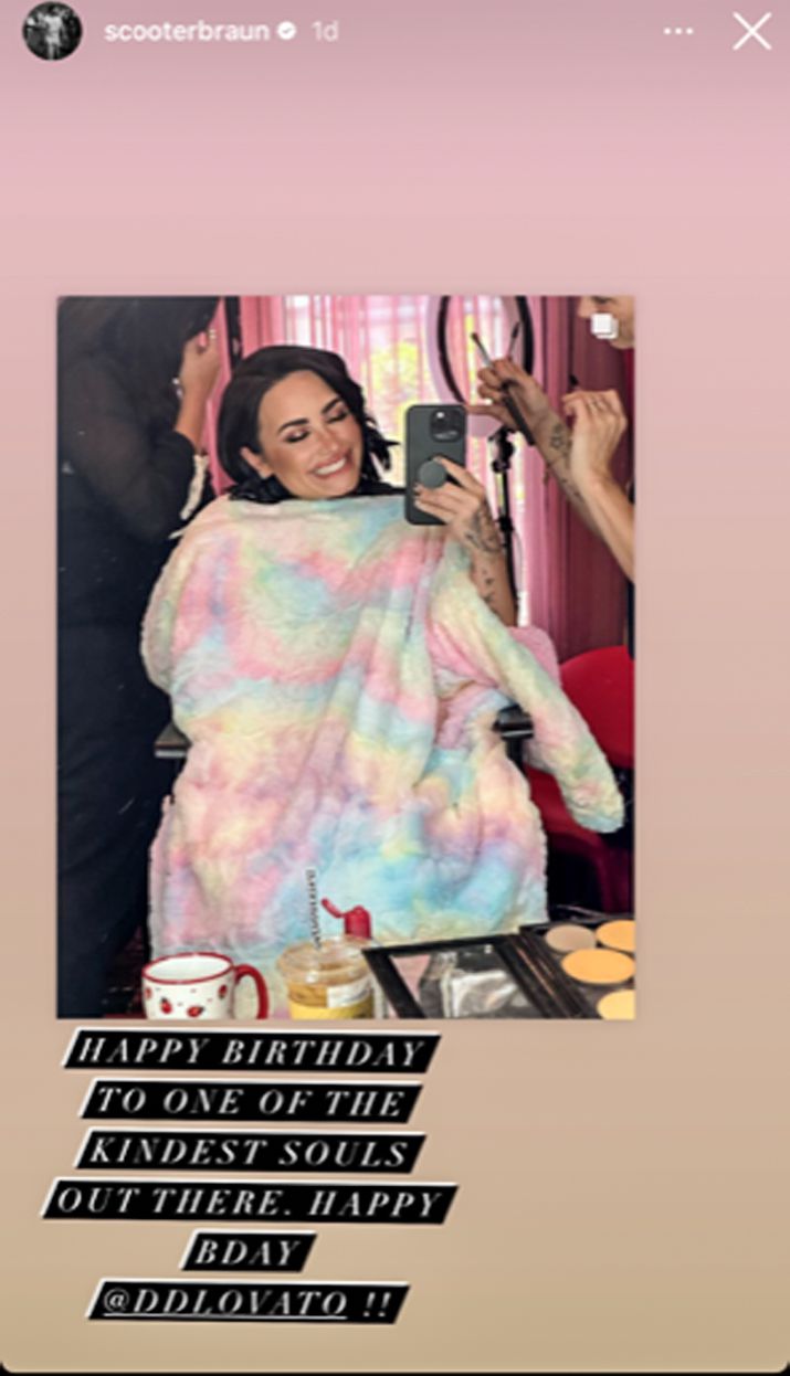 Scooter Braun wishes Demi Lovato happy birthday
