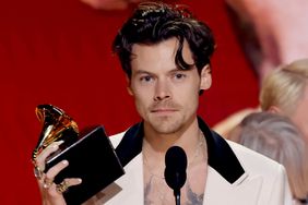 Harry Styles accepts the Album Of The Year award for “Harry's House” onstage during the 65th GRAMMY Awards at Crypto.com Arena on February 05, 2023 in Los Angeles, California.
