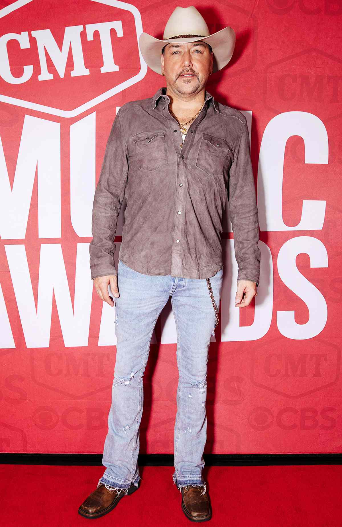 Jason Aldean attends the 2024 CMT Music Awards at Moody Center on April 03, 2024 in Austin, Texas.