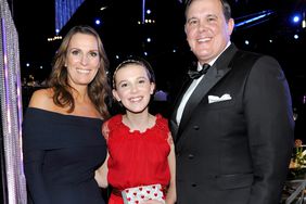 Millie Bobby Brown and her parents, Robert and Kelly, at The 23rd Annual Screen Actors Guild Awards Cocktail Reception.