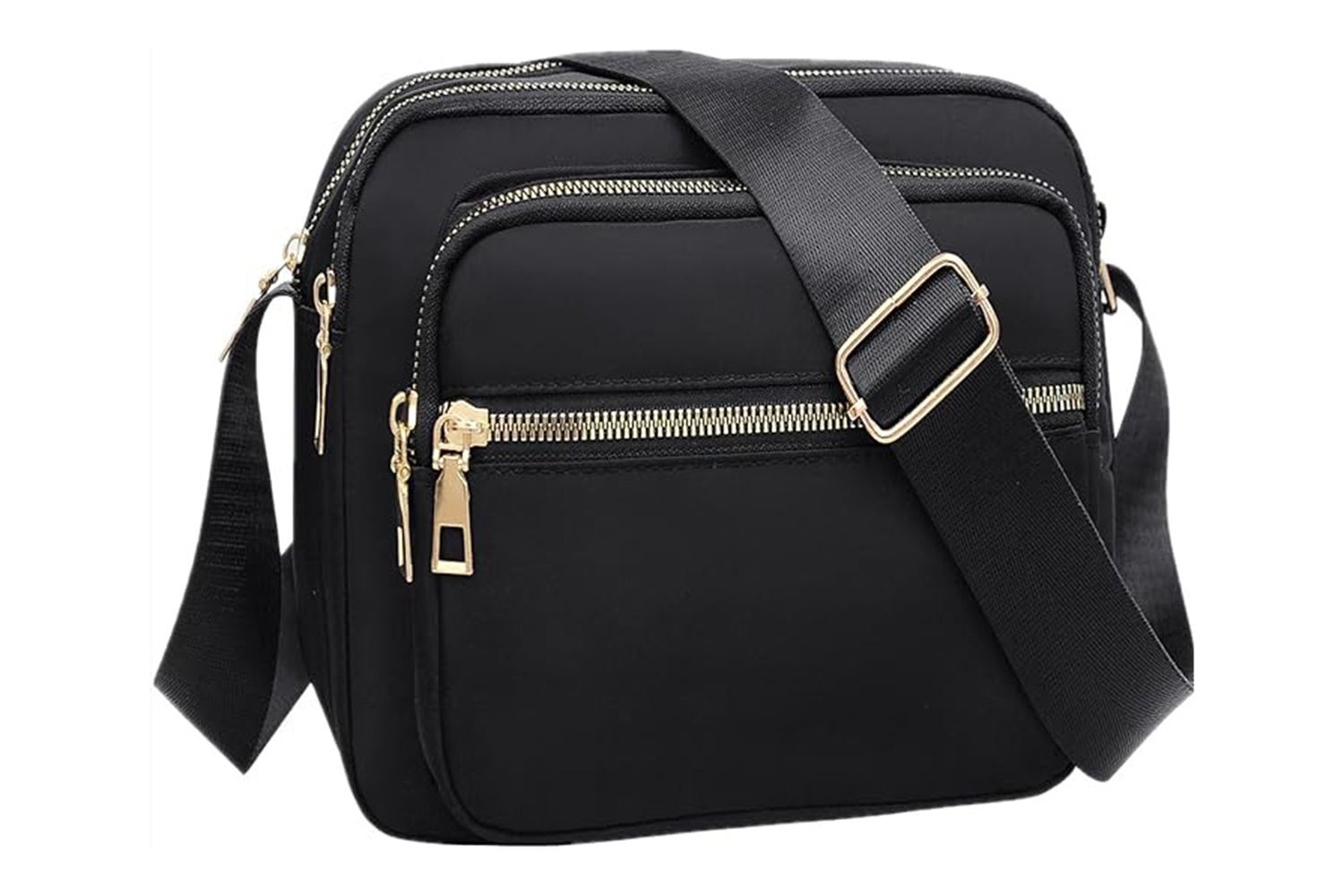 DIHKLCIO Nylon Crossbody Bags for Women Purses and Handbags Women's Casual Messenger Bags Waterproof Black Crossbody Purse