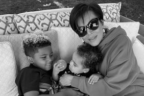 Kris Jenner with grandsons Saint West and Tatum Thompson